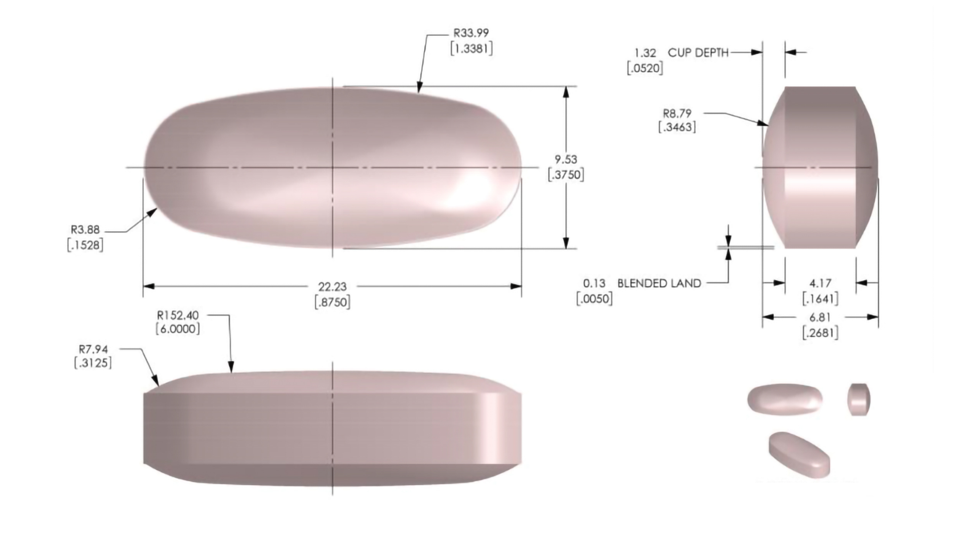 StainTabs technical design, dimensions and radii